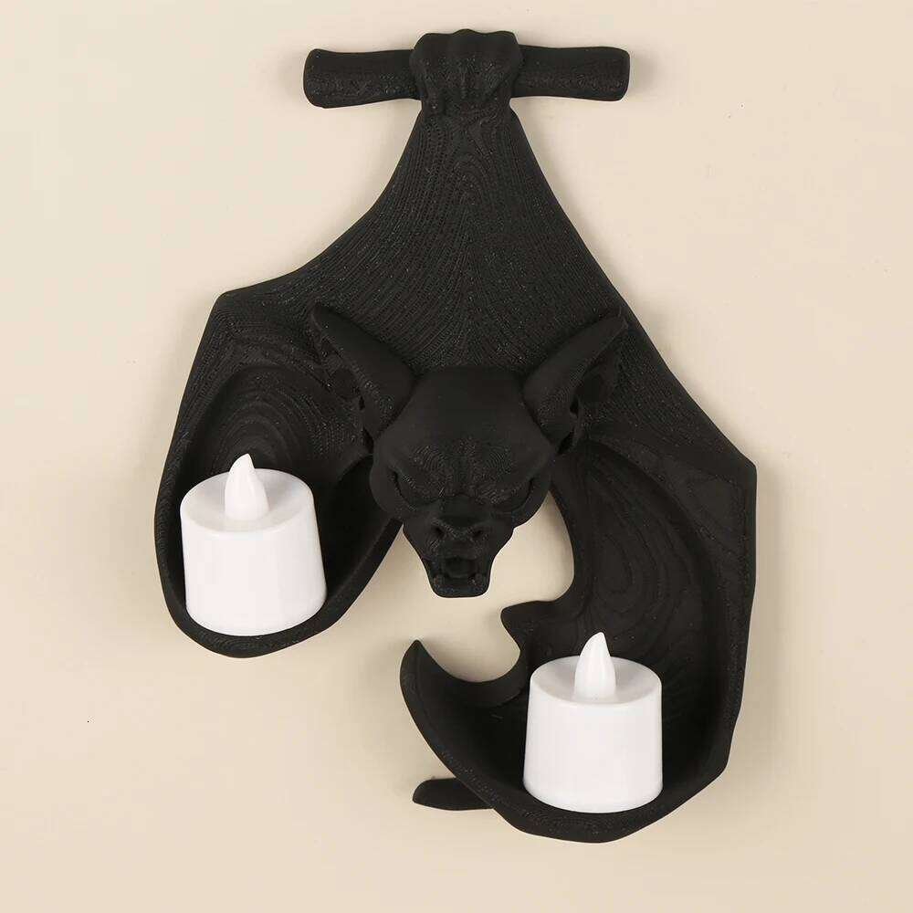 Cross-Border Bat-Shaped Wall-Mounted Double Candelabra For Dark Gothic-Style Wall Decoration Scenario H260310