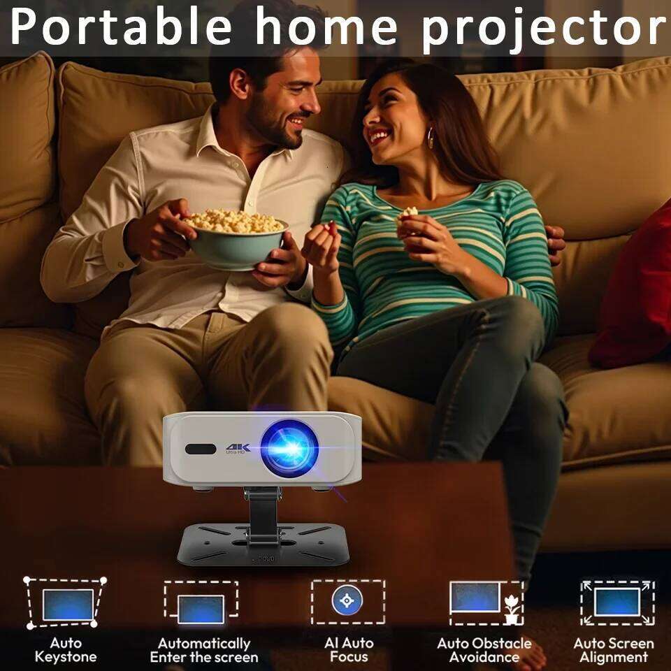 4K UHD 35000 Lumens Android WiFi 6 BT5.2 Native1080P Full HD Home Theater Movie Projector Auto Focus Smart Proyector 26Y0310