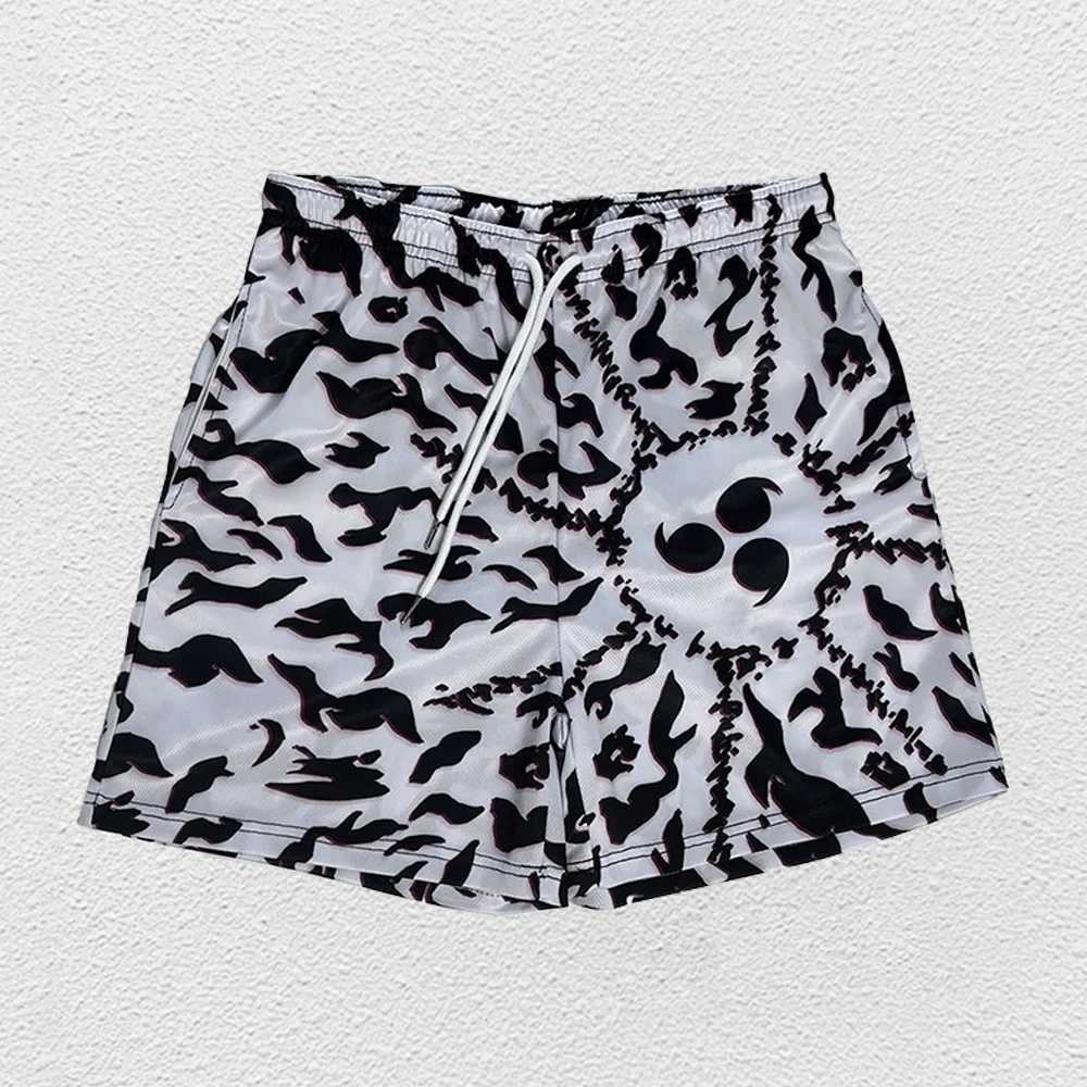 Anime Running Shorts Men Gym Sports Shorts Quick Dry Workout Training Gym Fitness Jogging Short Pants Summer Men Shorts N260310