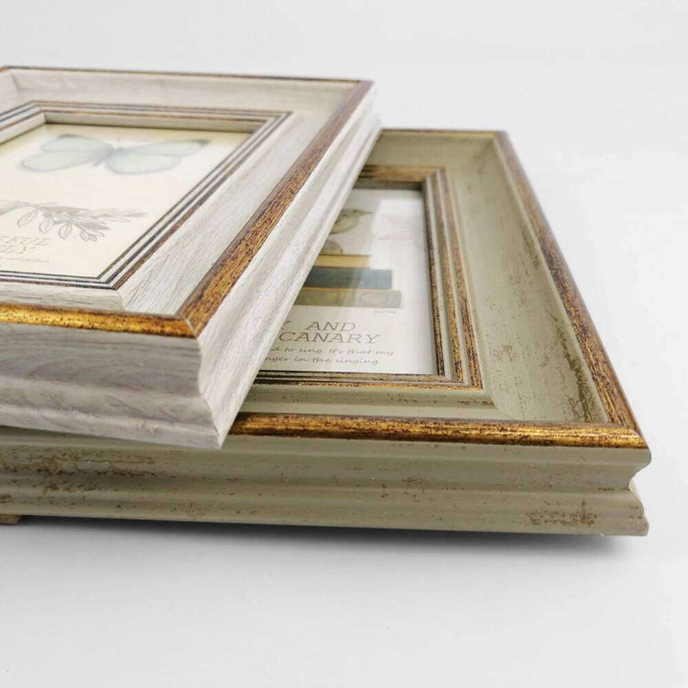 Wooden Picture Vintage Portrait Photo Frames 6 7 Inch Wedding Anniversary Retro Landscape Horizontal Poster Frame H260310 - view 6