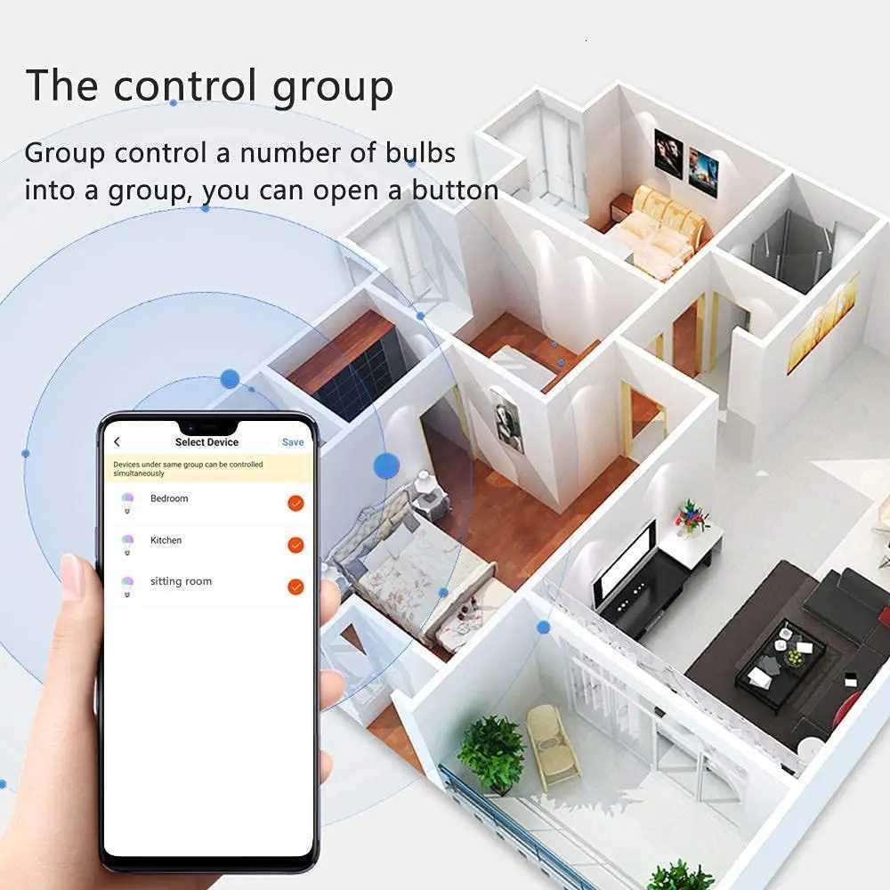 Tuya Wifi E27 Led Lamp RGB CW WW Zigbee Led Light Bulb Works with Alexa Google Home SmartThings for Smart Life Decoration H260310