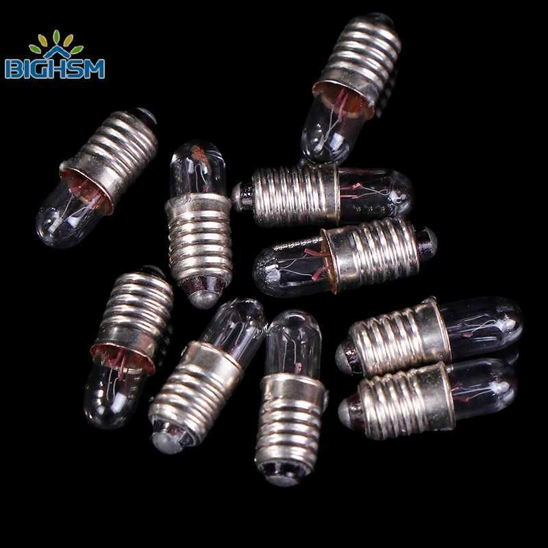 10Pcs/Lot Mini Indicator Light Bulb E5 Screw Mouth Miniature Lights Bulb 63V/12V/24V 01A Small Bulb Signal Lamp Bead H260310