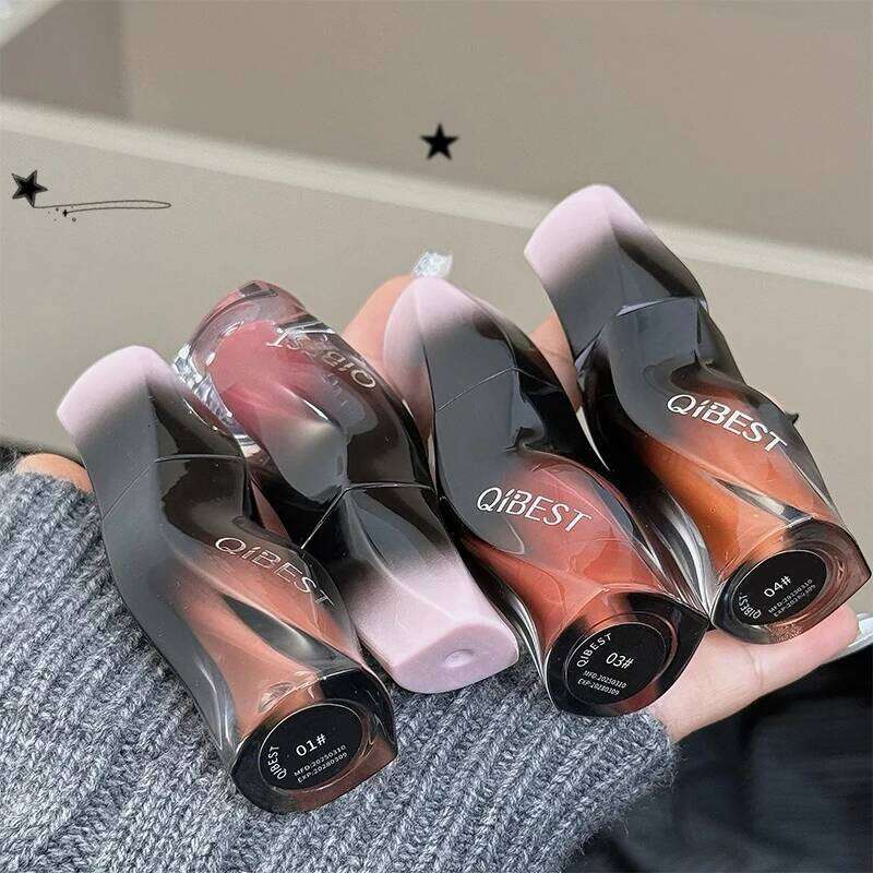 QIBEST 1PC Sexy Red Women's Long Lasting Waterproof Liquid Lipstick Matte Mud Non-Stick Cup Lip Gloss Tint Makeup Z260310