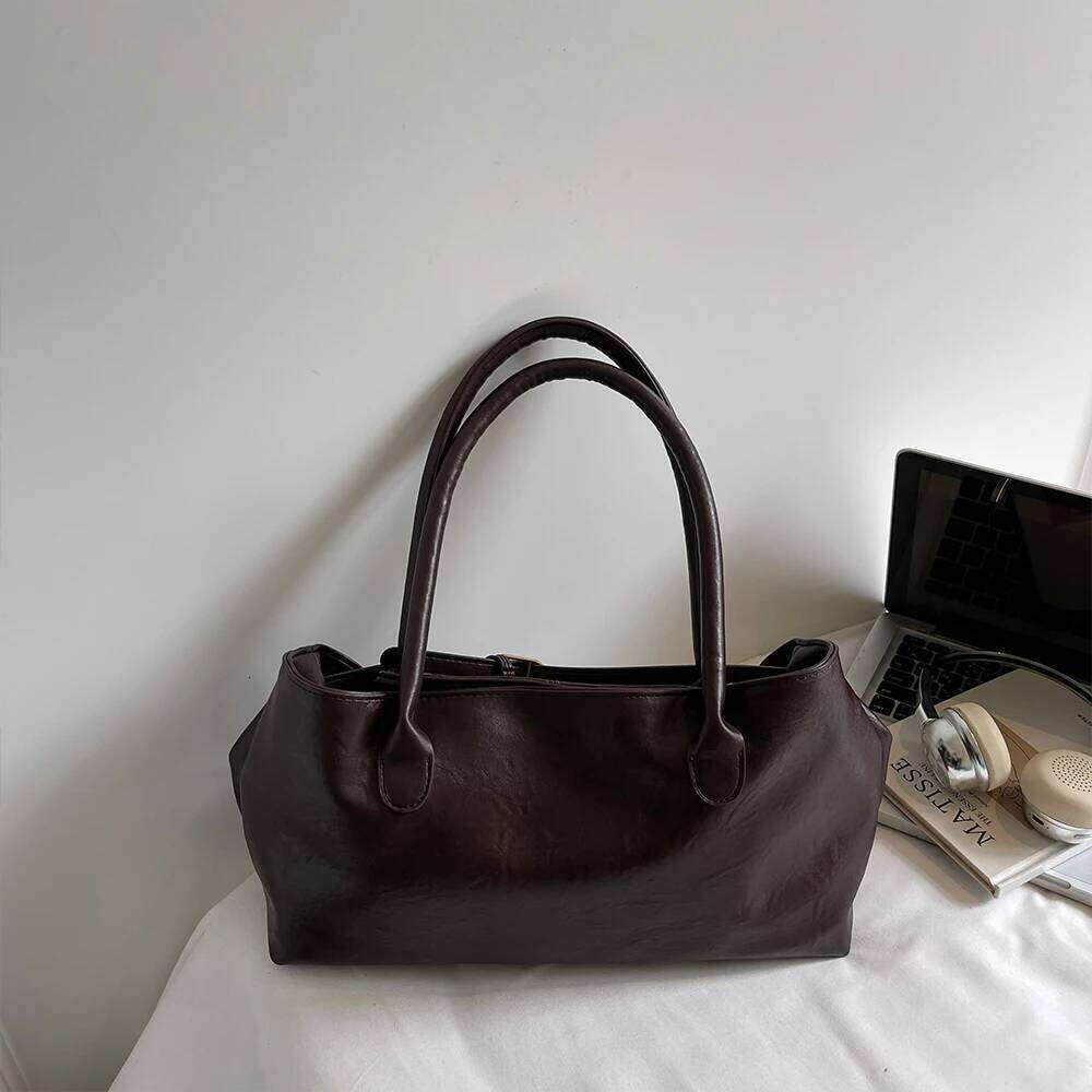 Ladies' Retro Large-Capacity New Autumn and Winter Niche Design Single Shoulder Underarm Casual Work Commute Bag XJ260310