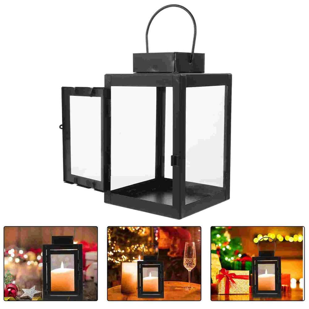 Simple Retro Metal Holder Decorative Lantern Home Garden Candles Holders Tealight Table Decor Romantic Wedding H260310