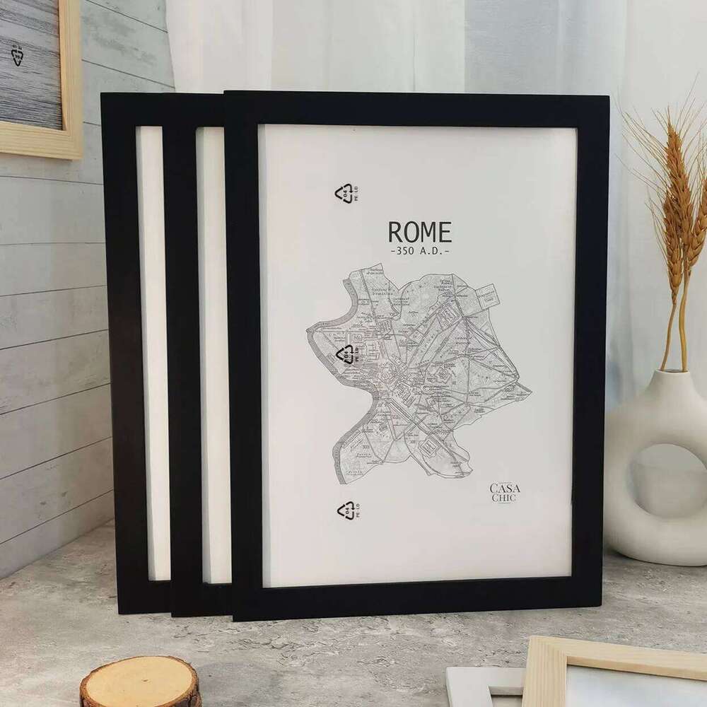 3Pcs Natural Pine Wood Photo Frames For Picture Wall or Tabletops Decor 10X15 15X20 25X25cm A4 Pictures Frame Commemorative Gift H260310 - view 3