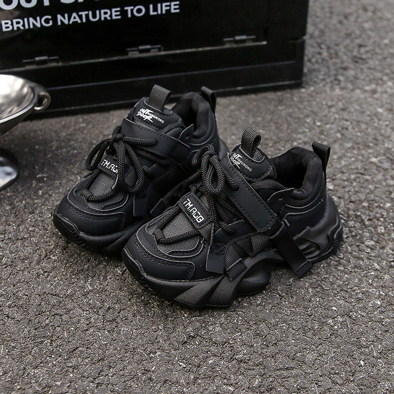 free shipping designer shoes for kids running shoes grey black Fashionable and versatile outdoor sneakers sport shoes