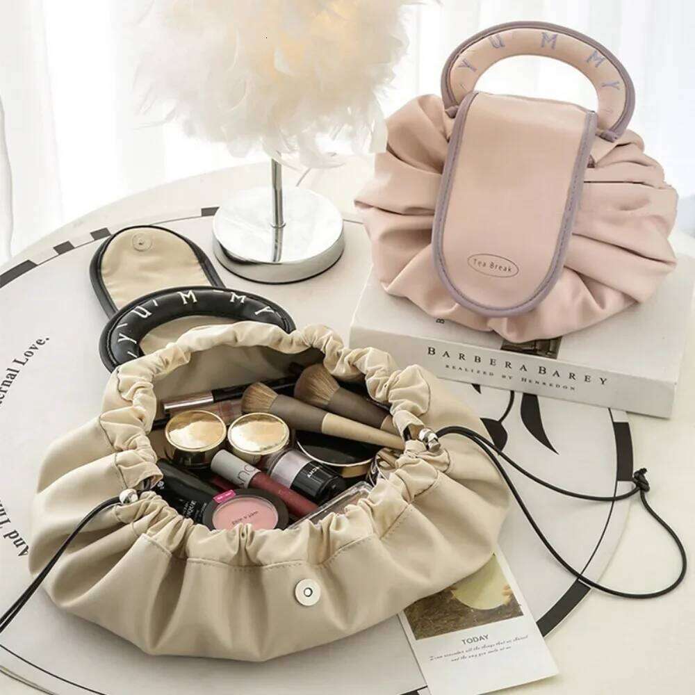 PU Lazy Makeup Large Capacity Portable Drawstring Bundle Travel Storage Waterproof Toilet Bag XJ260310