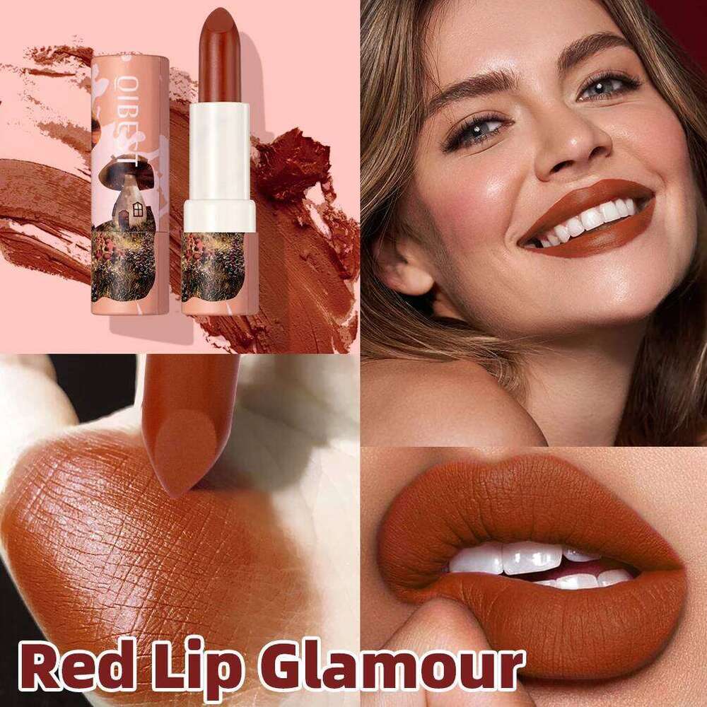 6 Colors Waterproof Nude Matte Long Lasting Lip Stick Not Fading Sexy Red Pink Velvet Lipsticks Makeup Cosmetic Batom Z260310