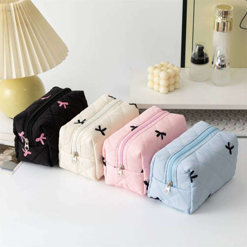 Ladies' Bow for Women Embroidered Bowknot Travel Cosmetic Bags Large Capacity Handheld Makeup Toiletry Storage Bag XJ260310