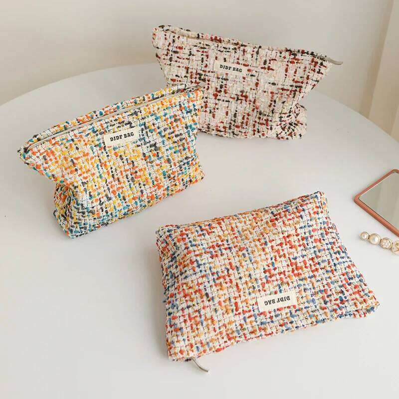 Yellow Plush Women's Portable Travel Toiletry Large Capacity Cosmetic Change Storage Bag Commuter Clutch Ins XJ260310