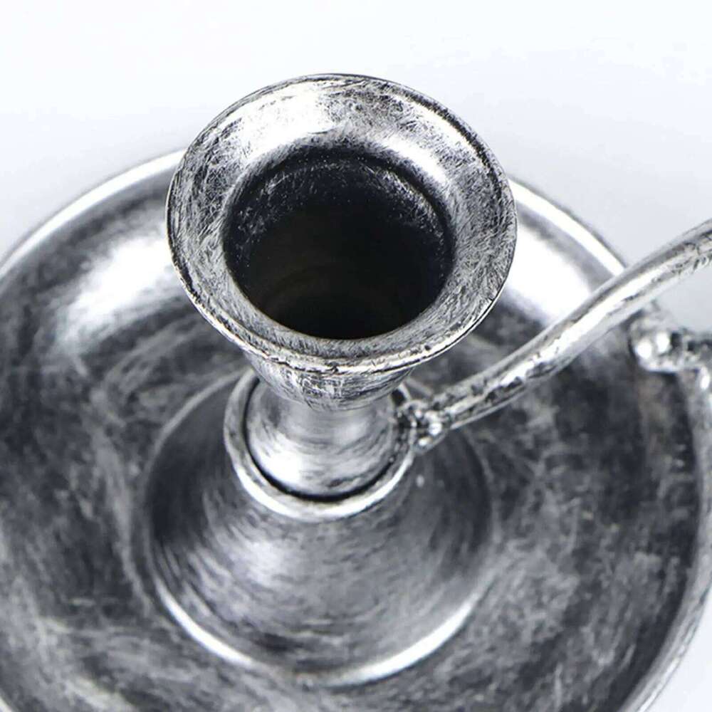 Retro Handheld Holder, Table Candlelight Stand Desk Romantic Candelabra Metal Candlestick for Anniversary Holiday H260310