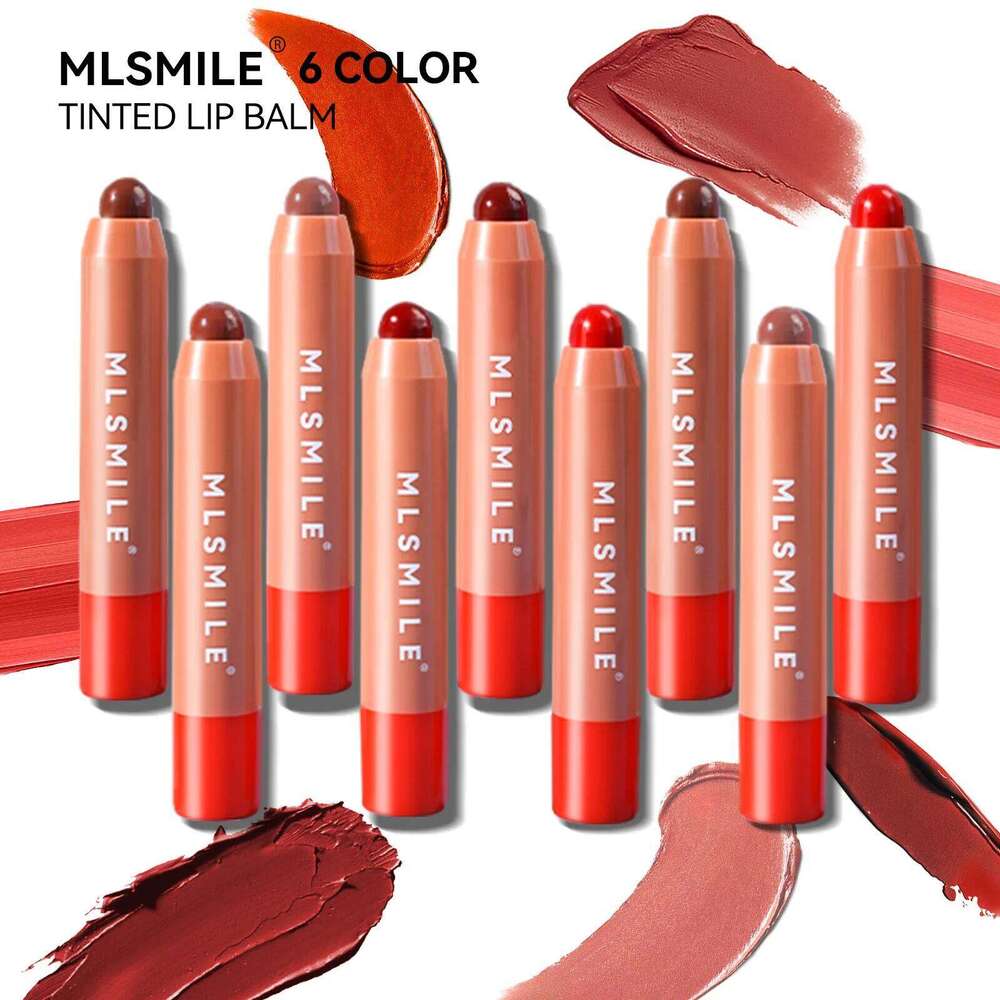 MLSMILE 6colors and Cheek Lip Balm Long-lasting Easy Color Moisturizing Natural matte Lipstick Pen Z260310