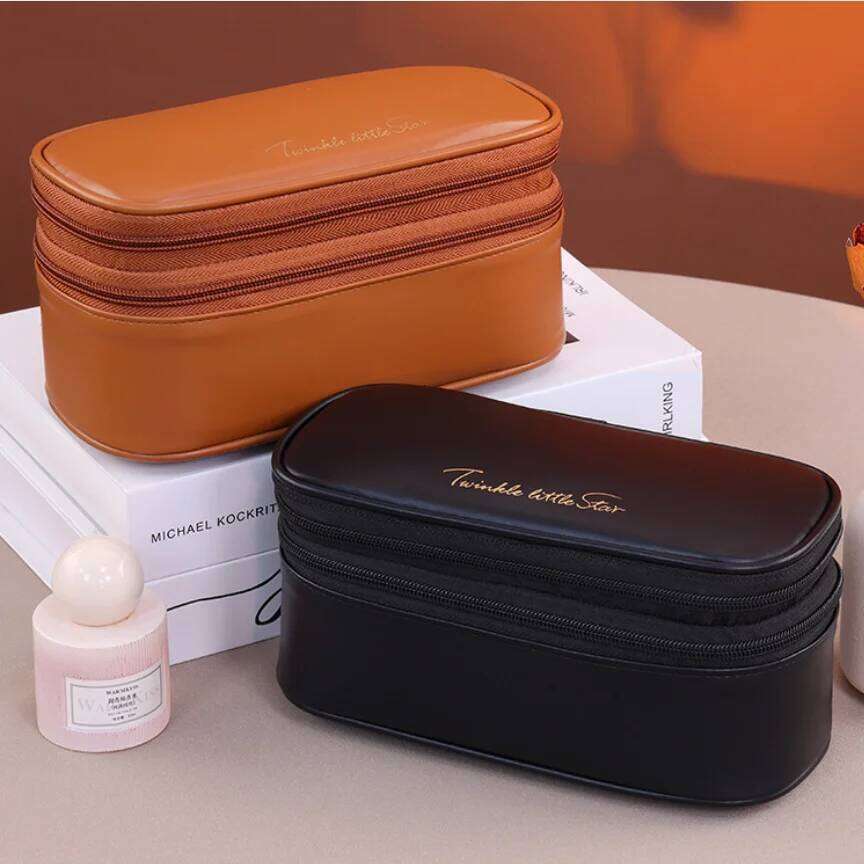 Makeup Double Layer Large Capacity Luxury Cosmetics Organizer Travel Essentials Women's Cosmetic Bag XJ260310