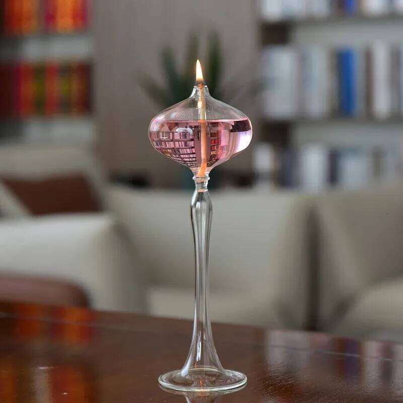 Glass Oil European Creative Home Decoration Romantic Candle Holdle Nordic Modern Table Smokeless Butter Lamp H260310