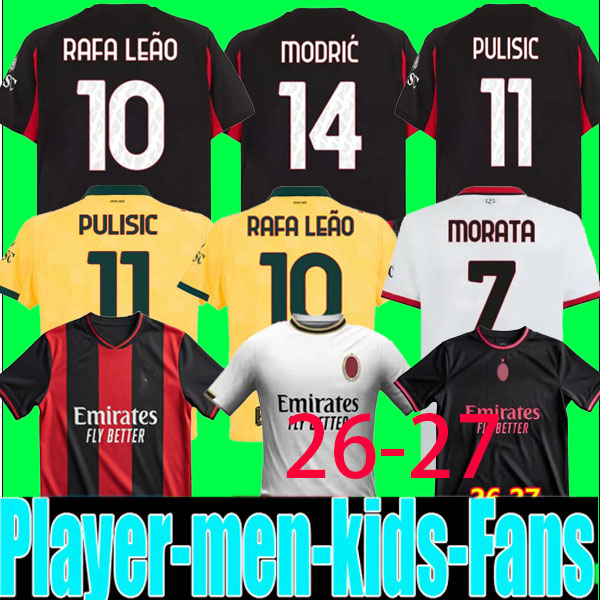 acMilLAn 25 26 27 Black white Jerseys 2025 2026 2027 home away MODRIC THEO PULISIC RAFA LEAO NKUNKU Football shirts uniform fan 125th JASHARI FOFAFA fourth S-4XL