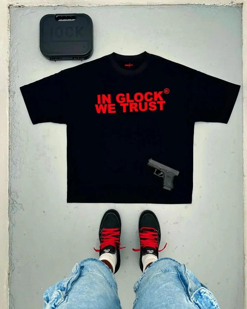Men's T Shirts Kixkz Fashion Brand Summer Harajuku Loose Women T-shirt IN WE TRUST Letter Print Oversize Tee Short Sleeve Men Clothing - view 9