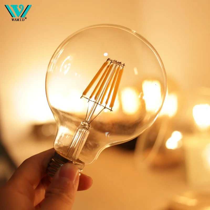 Bombiilas Retro Edison Filament LED Light Bulb E27 AC 220V 240V G80 G95 G125 Globe Light Glass Bulb 2W 4W 6W 8W Lampara LED Lamp H260310