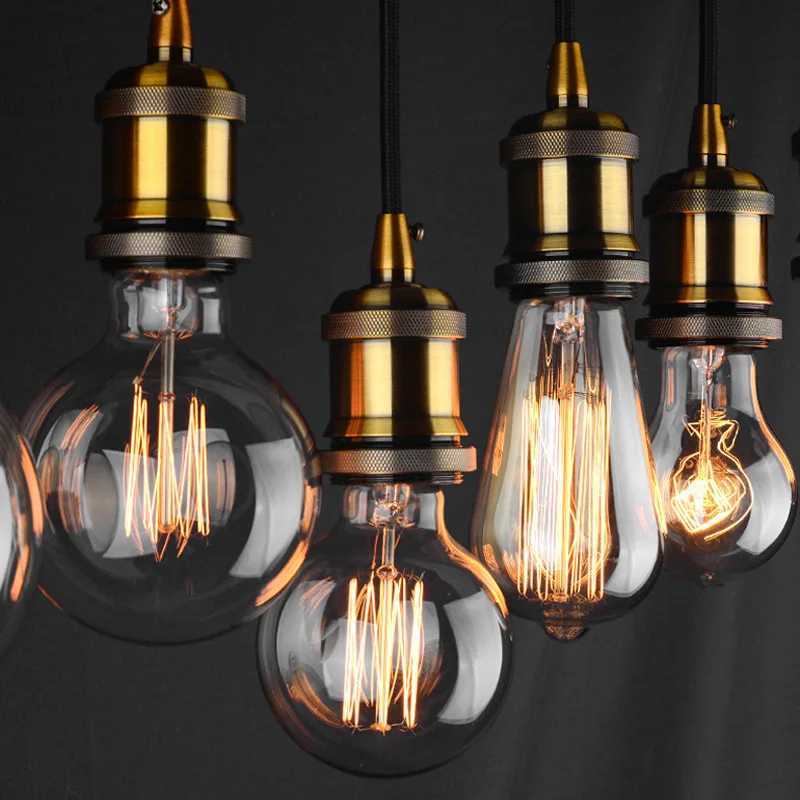 Retro Edison Light Bulb E27 220V 110V Bedroom Industrial Attic Retro Light Bulb Home Decoration T10 T30 T45 T185 T225 ST64 G125 H260310
