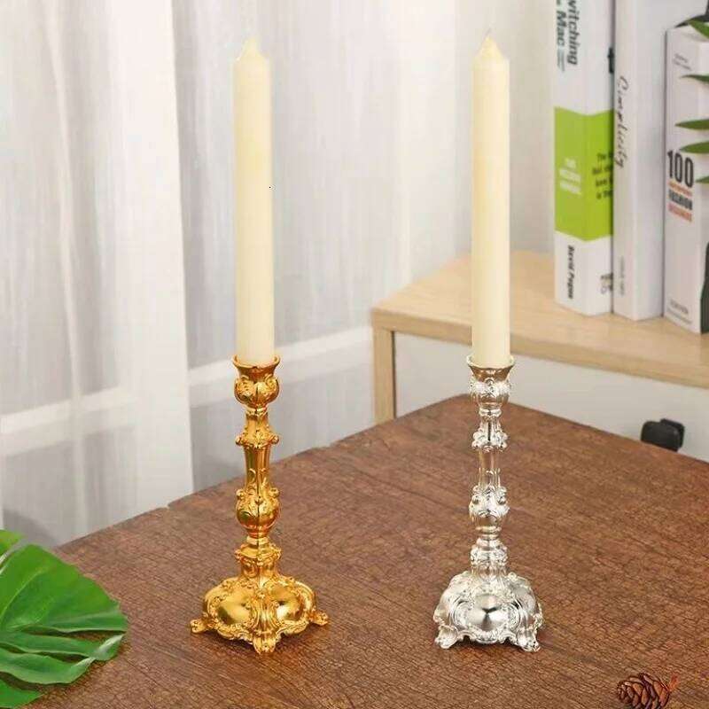 Candlestick, Decoration For Dinner Candlelight Lighting Ins Wind Shooting Background Furniture Decor Vintage Style H260310