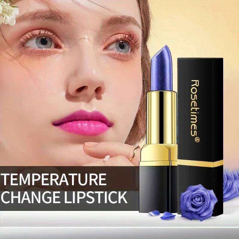 Blue Rose Theme Temperature-Sensitive Velvet Matte Lipstick Waterproof Non-Staining Moisturizing And Non-Drying Lip Makeup Z260310