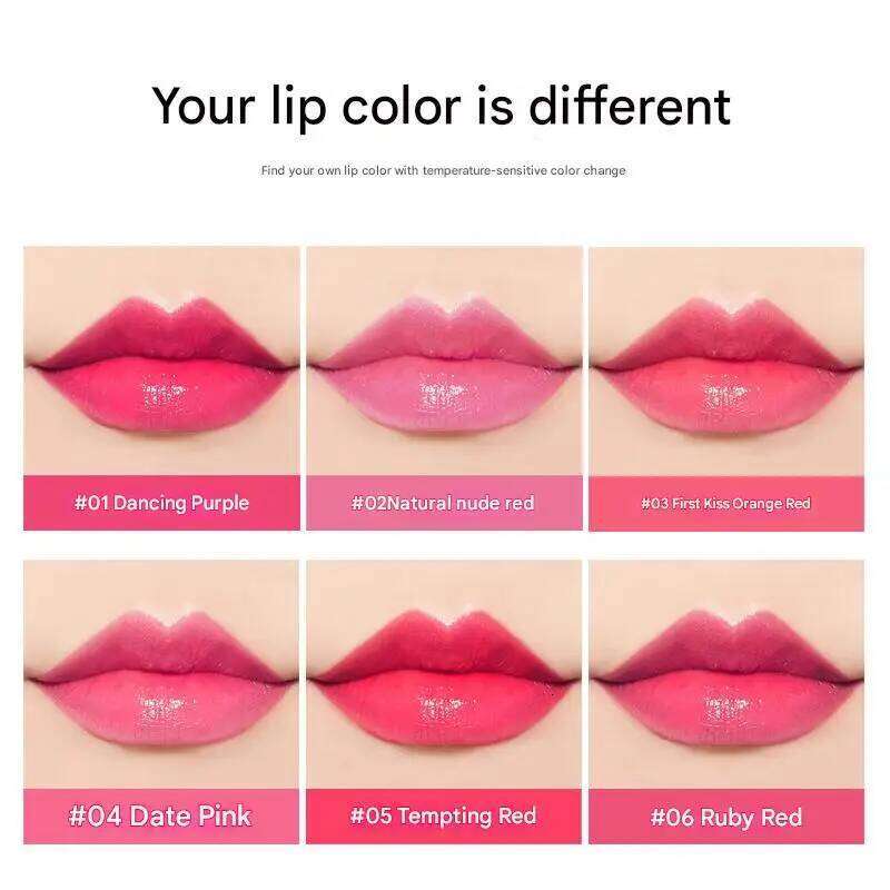 VIBELY 7 Color Mood Changing Lip Balm Natural Aloe Vera Long Lasting Moisturizing Lipstick for Women Color-Shifting Makeup Z260310