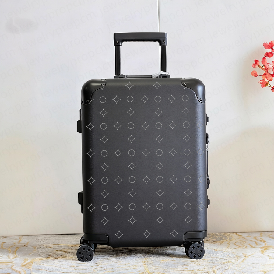 Luggage Designer Suitcase Luxury Luggage 20 inches Suitcases with wheels Trolley Case Travel Bag Boarding Case Password Genuine Leather Box Carry On Flower Letter