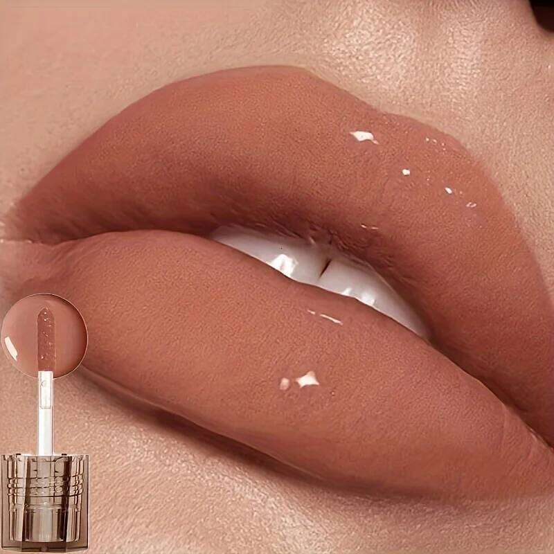 High Shine Lip Gloss Set, Waterproof Long Lasting Moisturizing Liquid Lipstick, Berry Tones Non-Stick Cup Makeup Z260310