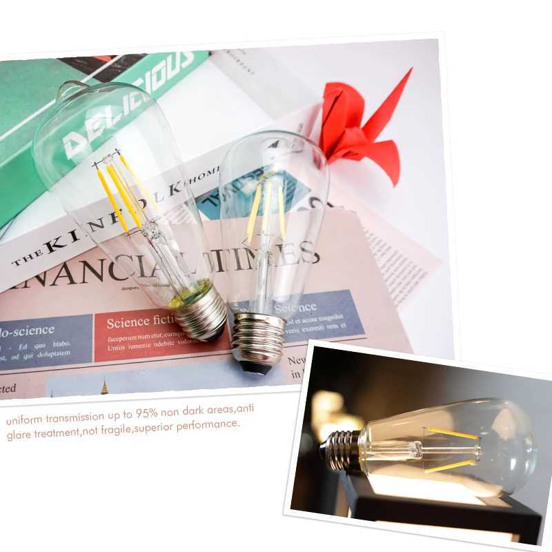 E14 E27 LED Bulb 220V Glass Vintage LED Filament Light Bulb 2W 4W 6W 8W Retro Incandescent Decoration Led Lighting Lamp Ampoule H260310