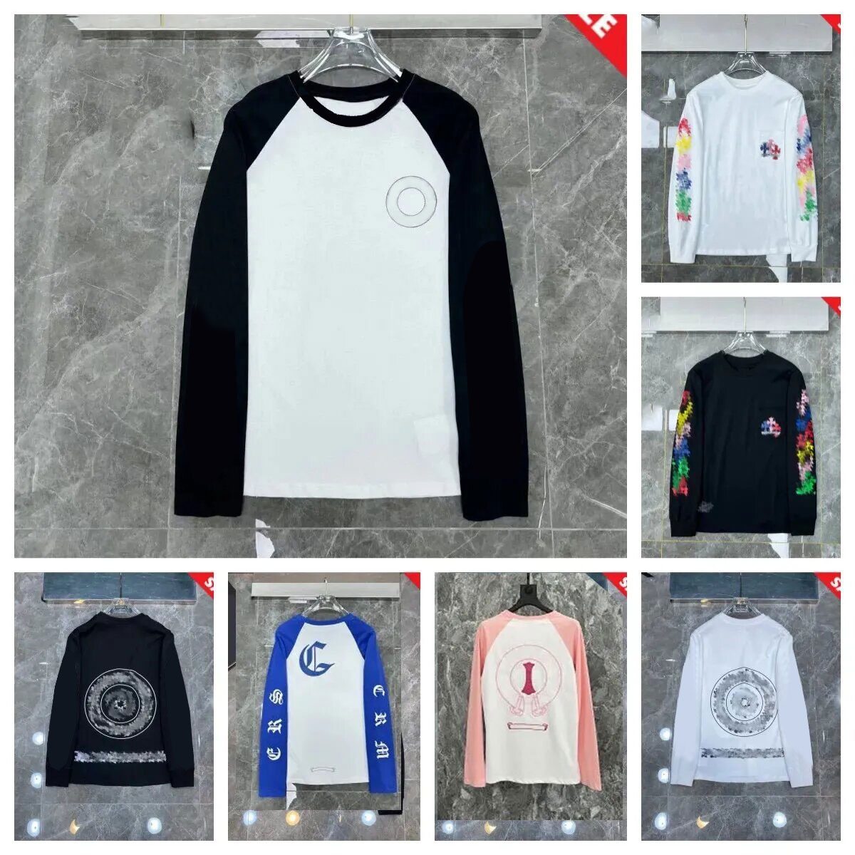 fashion men t shirt crew neck sweatshirt fashion hoodies designer men jumper mens hoodies sweatshirt Hip hop loose long sleeves Men's crew long sleeves print Casual