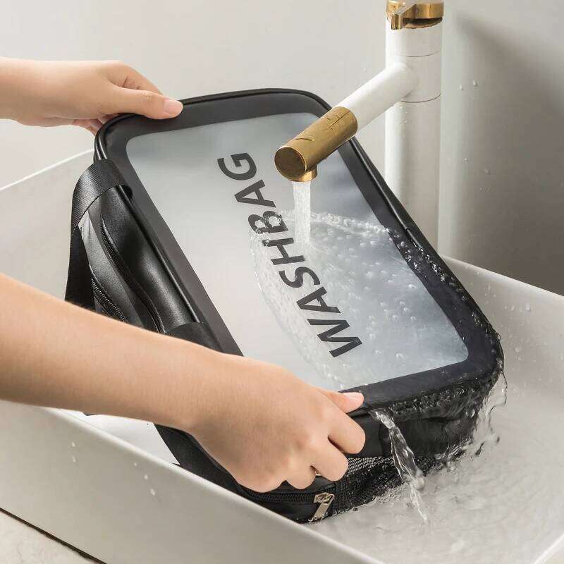 Travel Origanizer Extra Large Transparent Dry Wet Separation Makeup Bag for Traveling and Home XJ260310