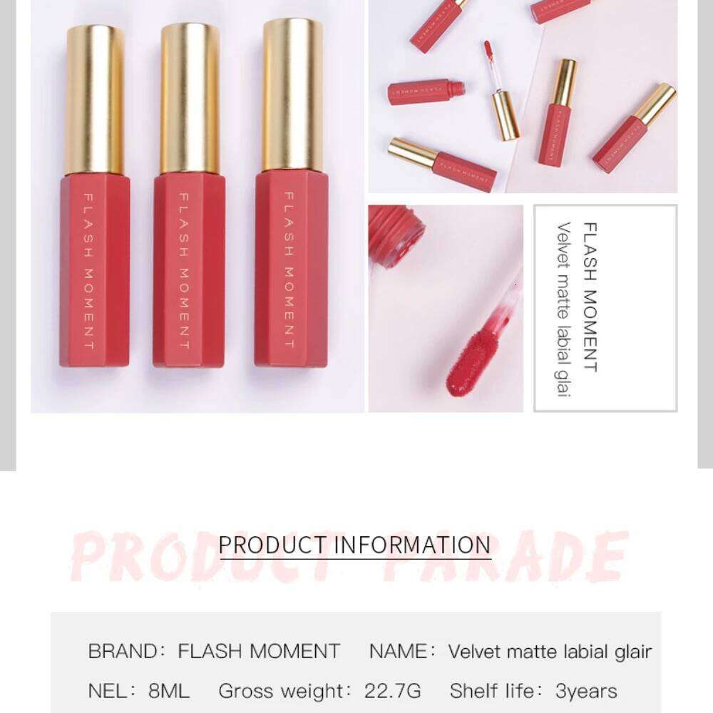 High Quality Brand Makeup Nude Lipstick Gloss Waterproof Liquid Matte Lip Stick Long Lasting Quick Dry Red LipGloss Cosmetic Z260310