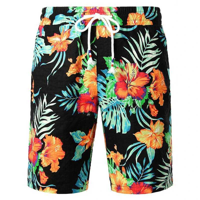 Flowers Tree Leaf 3d Printed Shorts For Men Fashion Casual Oversized Beach Short Hawaii Clothing Vacation Colorful Short Pants N260310