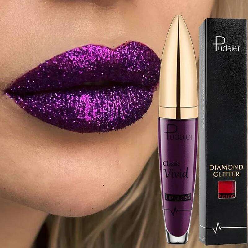 18 Colors Glitter Lip Gloss Waterproof Long Lasting Diamond Matte To Shimmer Metallic Liquid Lipstick Women Lips Makeup Cosmetic Z260310