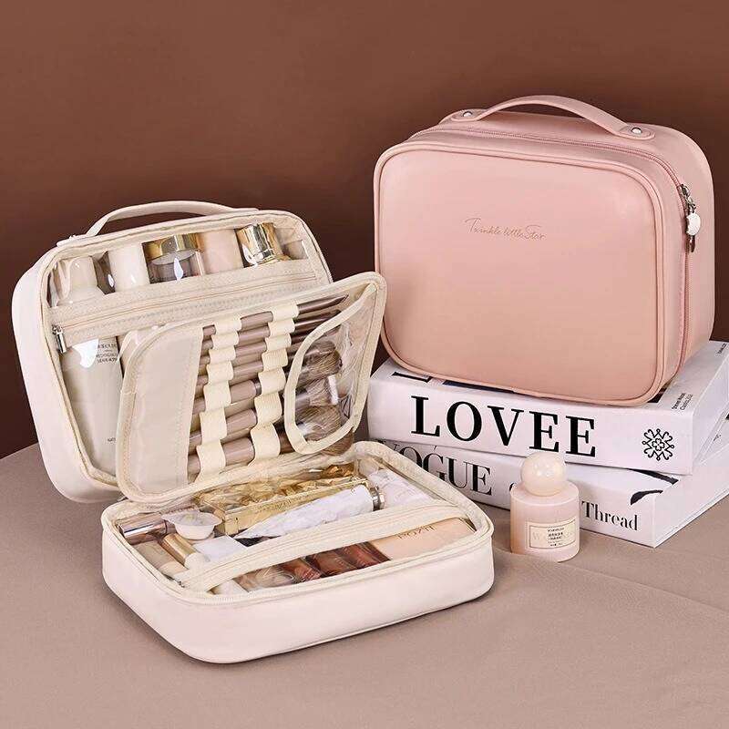 New Women's Makeup Bag Large Capacity Multi-Layer Cosmetic Organizer Stylish Premium Pencil Case Travel Essentials XJ260310