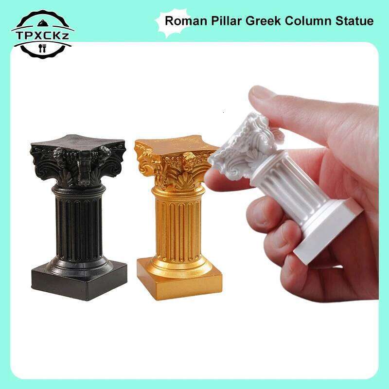 Roman Pillar Greek Column Statue Pedestal Candlestick Stand Figurine Sculpture Indoor Home Dinning Room Garden Scenery Decor H260310