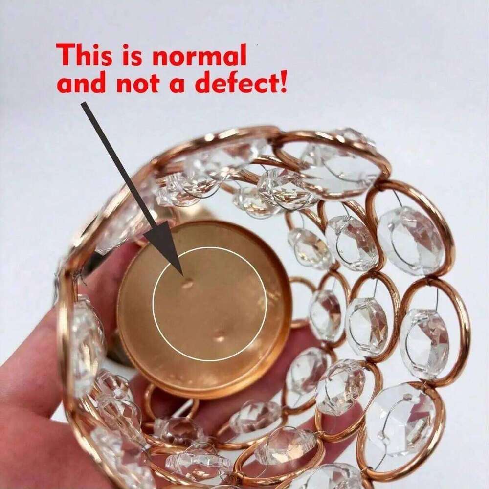 Elegant Metal Crystal Holder, Detachable Candlestick Holder for Party Wedding Restaurant Table Center Decoration H260310