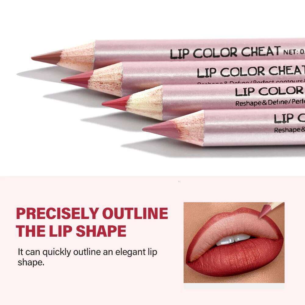 Lakerain Easy To Wear Non-stick Cup Contouring Lip gloss lipstick Pen 4 Colors Lipliner Pencil Waterproof Matte Cosmetics Z260310