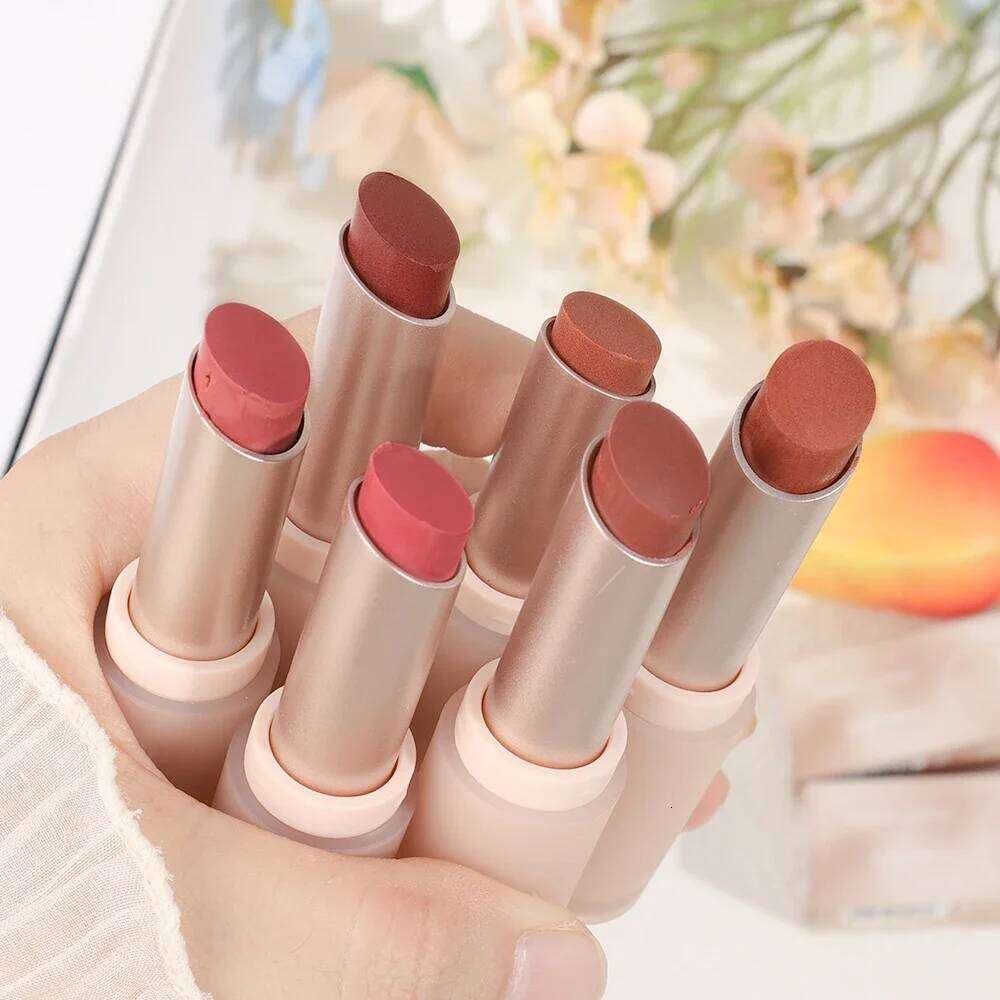 1PC Sexy Matte Lipstick Waterproof Lasting Color Rendering Non-stick Cup Velvet Glaze Natural Not Fading Beauty Lip Cosmetic Z260310
