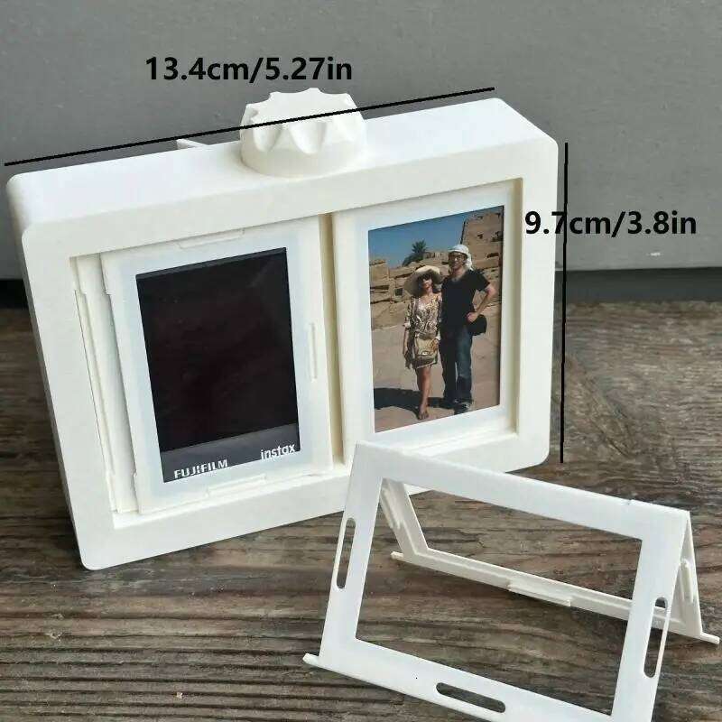 1 Pc Rotatable Idol Photocard Frame - Kpop Picture Display Stand Desk Accessory Room Desktop Decor Photo Holder H260310 - view 7
