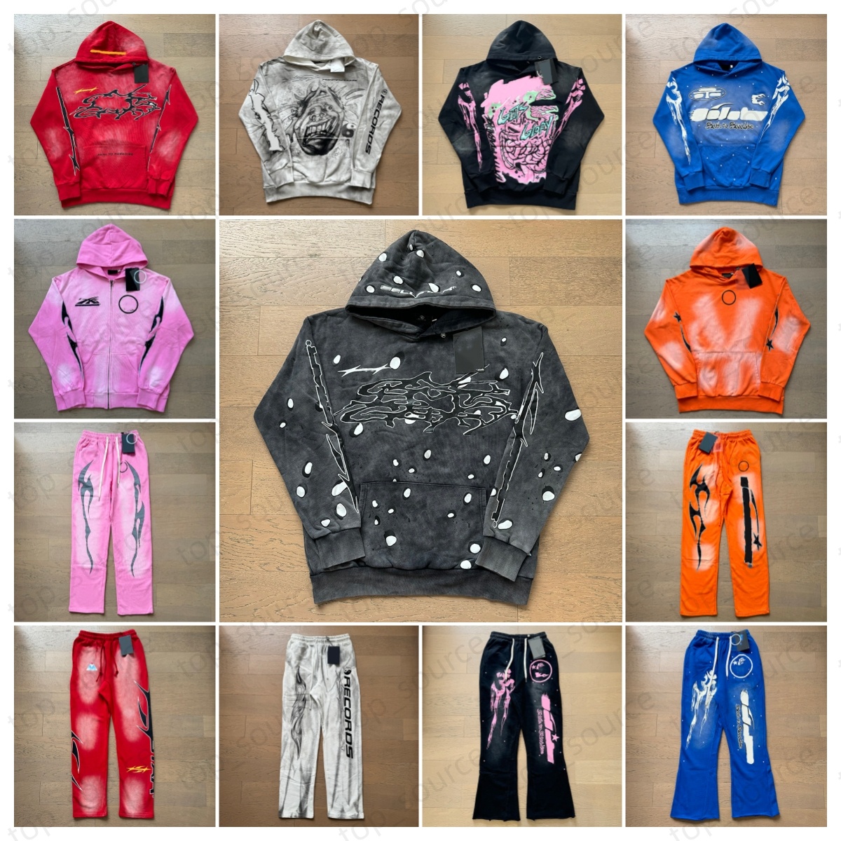 Designer Mens Zip Up Hoodie Hellly Staraly Hoodie For Man Woman Hell Tracksuits Sports Suit Pants Pullover Vintage Street Graffiti Sweatshirts