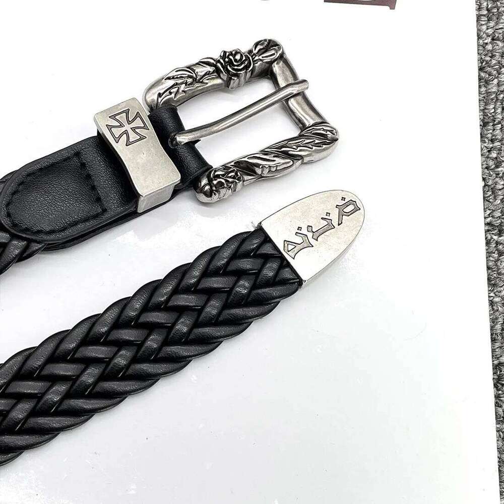 Fashion Erd Cross Melancholic Second-generation Design High Quality Braided Punk Belt for Men Women H260310