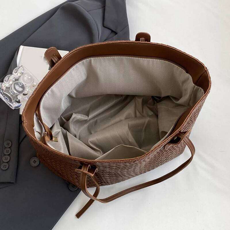 Ladies' solid color multifunctional handbag, minimalist ladies' shoulder bag, lightweight commuting handbag for daily office use XJ260310