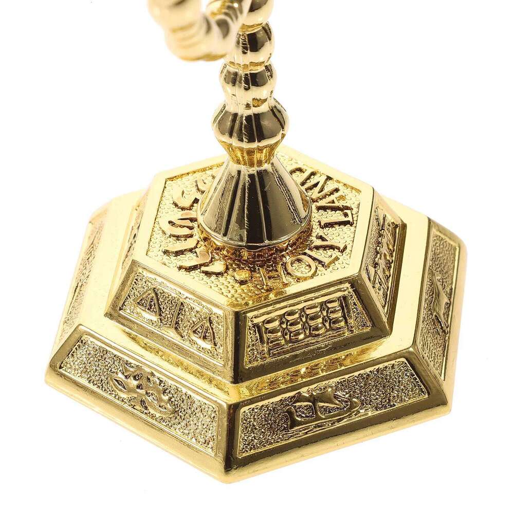 Metal Religious Menorah Holder 7 Arm Vintage Candelabrum Decorative Candlestick Ornaments For Home Office H260310