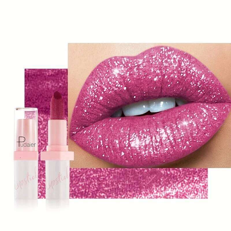 1 pc adult high color pearl metal lipstick texture, durable silky lipstick, multi-color options - Valentine gift Z260310