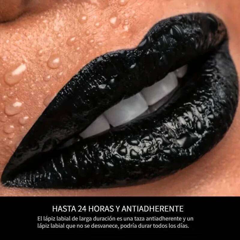 USHA's Black Lipstick Halloween Ready-to-Ship Waterproof Long-Lasting Matte Makeup Lip Gloss for Cross-Border Shopping Z260310