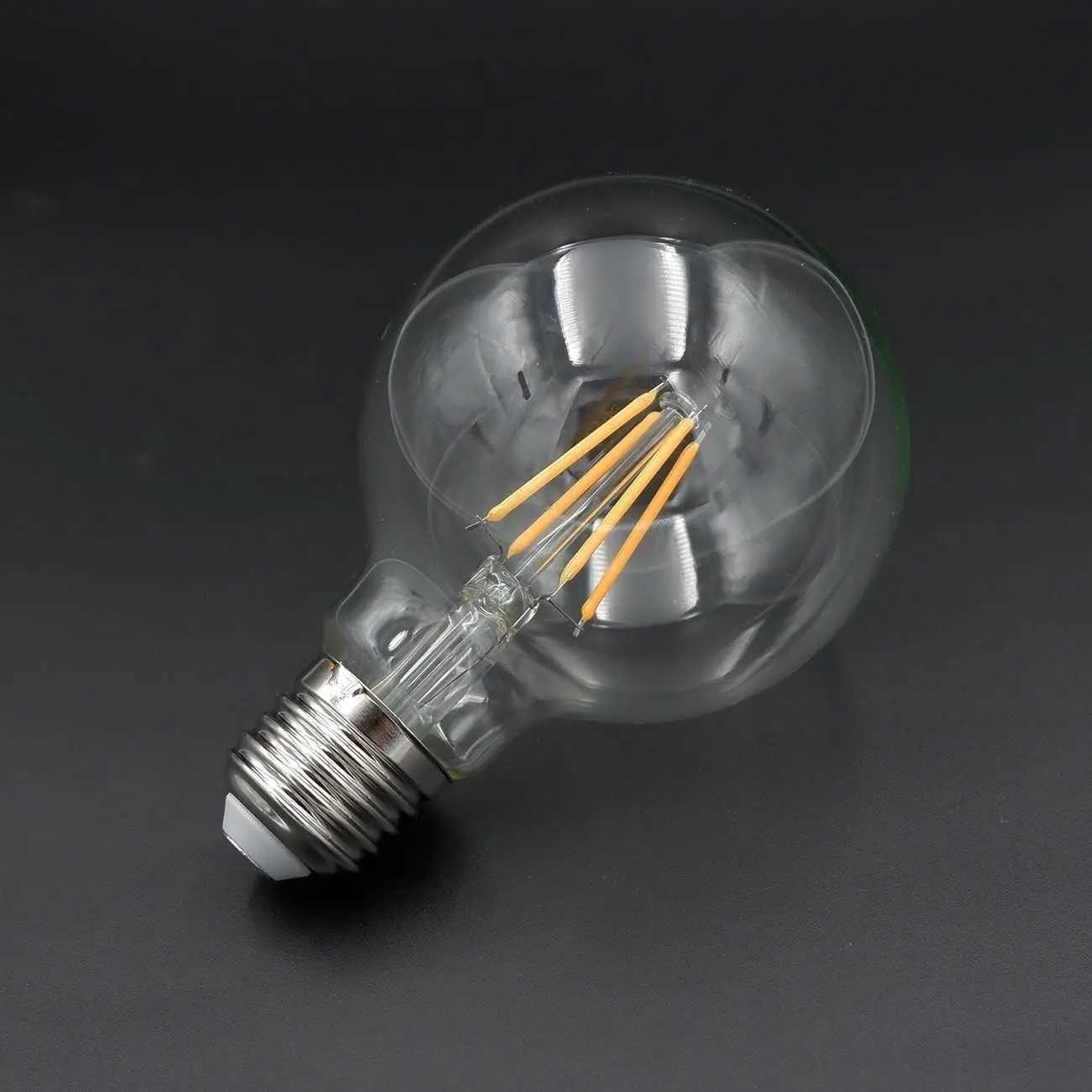 LED Edison Filament Light Retr Bulb Brown Golden G95 4W 6W 8W 2700K Dimmable E27 AC 220V 110V Dimmer Restaurant Bedroom H260310
