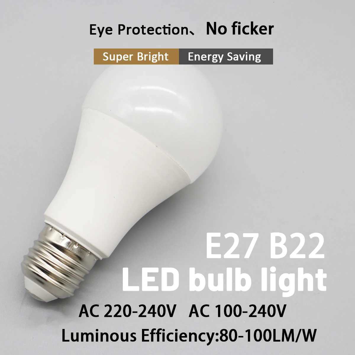 3PCS Hight Lumen Led Bulb E27 B22 base 18W 20W 24W Lamps AC220V 230V 110V Light Lamps For Home derection Living room Lighting H260310