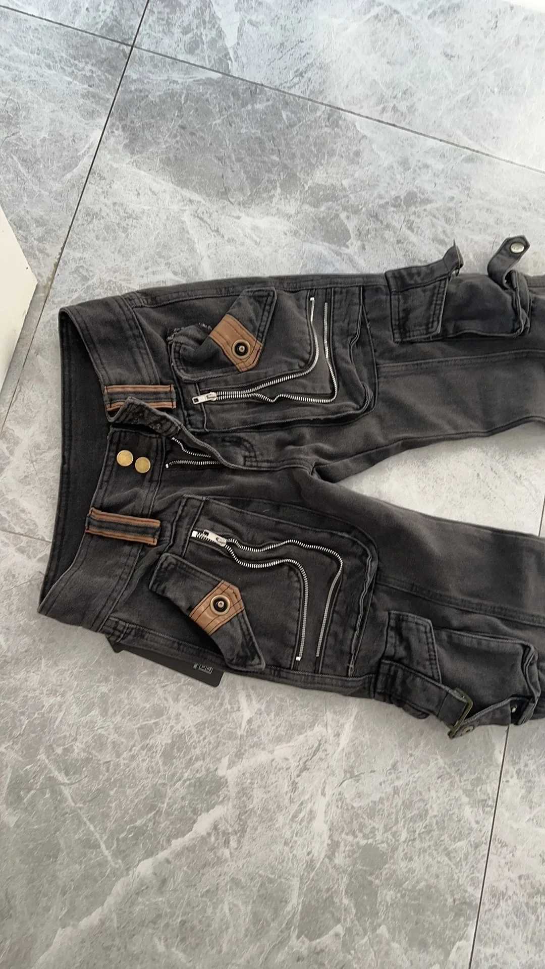 American Retro Y2K Jeans Baggy Women Streetwear Aesthetic Denim Trousers Harajuku Vintage 2000s Trashy Cargo Pants Pantalones M260310