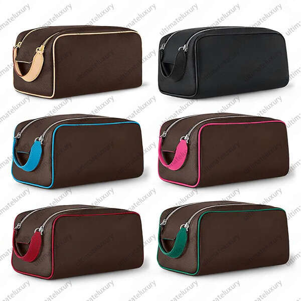 Unisex Fashion Casual Designer Dopp Kit Toilet Cosmetic Clutch Bag TOP Mirror Quality Handbag M44494 N40127 M46354 M59478 M12641 M12638 Purse Pouch